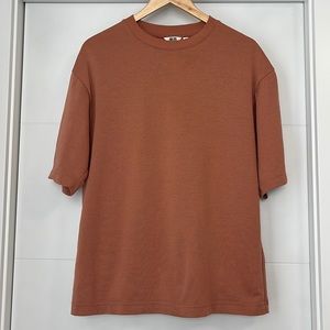 Uniqlo U AIRism Cotton Oversized Crew Neck T-Shirt